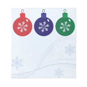 Christmas Baubles Notepad