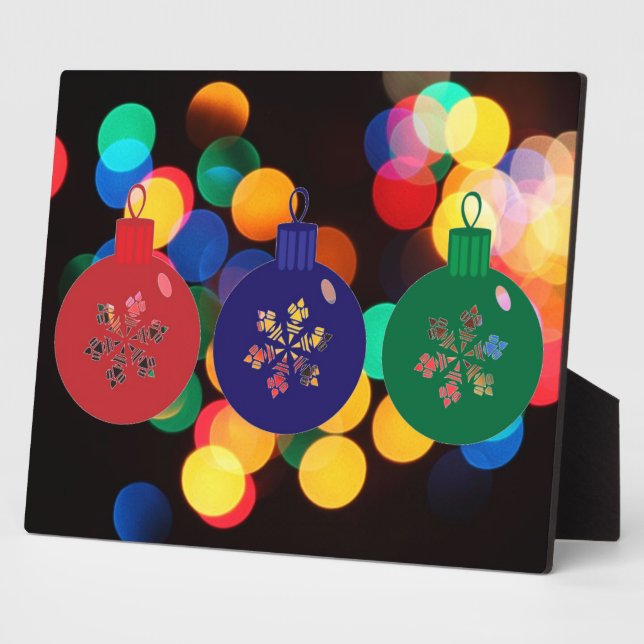 Christmas Baubles Plaque (Side)