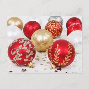 Christmas Baubles Postcard