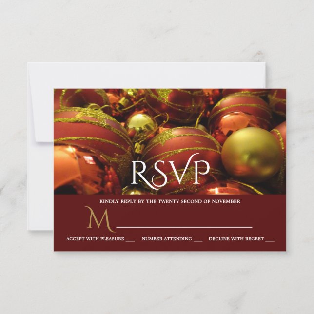 Christmas Baubles RSVP (Front)