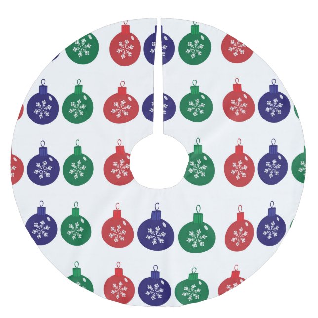 Christmas Baubles Tree Skirt (Front)