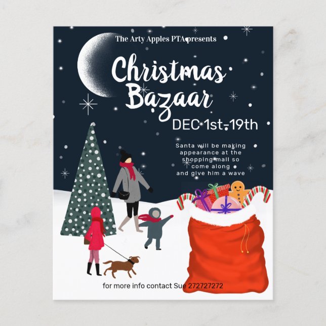 christmas Bazaar Come and see Santa toy drive Flyer (Front)
