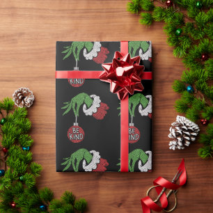 Christmas Be Kind Jingle Ball Rhinestone Bling Wrapping Paper