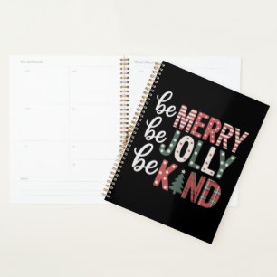 Christmas Be Kind Teacher Merry Xmas Tree Jolly Planner