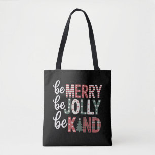 Christmas Be Kind Teacher Merry Xmas Tree Jolly  Tote Bag
