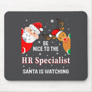 Christmas Be Nice To The Hr Specialist Santa Long Mouse Mat