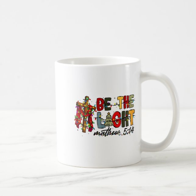 Christmas Be The Light Sun Matthew 5_14 Bible Chri Coffee Mug (Right)