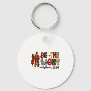 Christmas Be The Light Sun Matthew 5_14 Bible Chri Key Ring