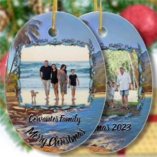 Christmas Beach Family Holiday 761 Ceramic Tree Decoration