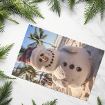 Christmas beach Sand Snowman Tissue Paper<br><div class="desc">This design may be personalised by choosing the Edit Design option. You may also transfer onto other items. Contact me at colorflowcreations@gmail.com or use the chat option at the top of the page if you wish to have this design on another product or need assistance. See more of my designs...</div>