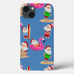 christmas beach santa claus vacation iPhone 13 case