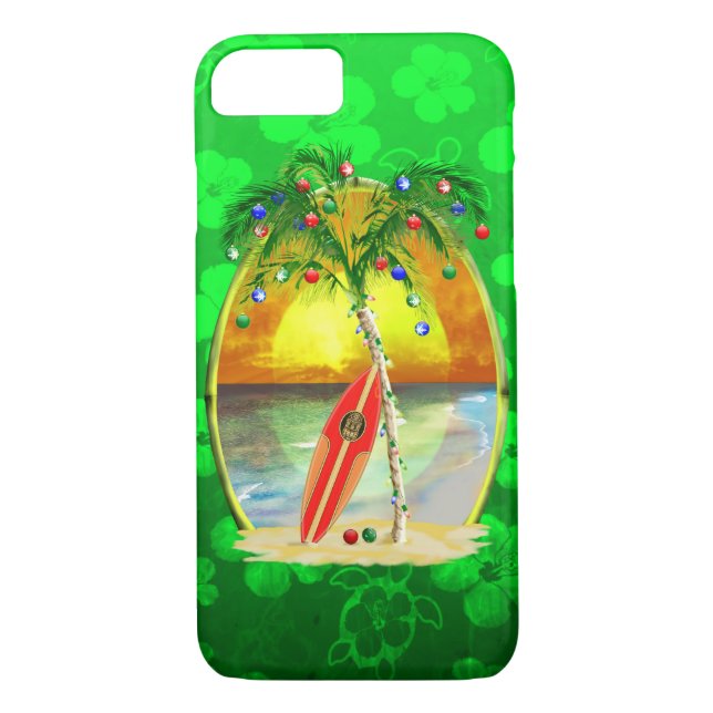 Christmas Beach Sunset Case-Mate iPhone Case (Back)