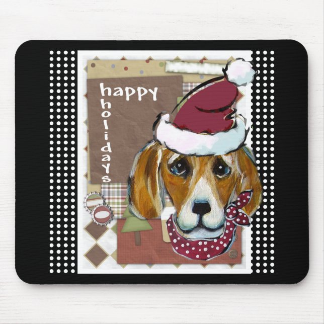 CHRISTMAS BEAGEL MOUSE MAT (Front)