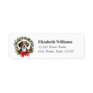 Christmas Beagle Dog Return Address Labels