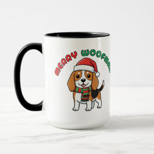 Christmas Beagle Mug: Merry Woofmas Mug
