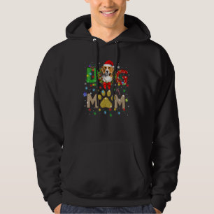Christmas Beagle Mum Hat Santa Scarf Plaid Dog Mum Hoodie