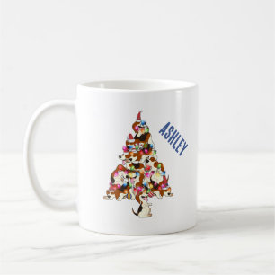 Christmas Beagle Puppy Christmas Tree Coffee Mug