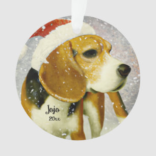 Christmas Beagle, Santa Dog Ornament