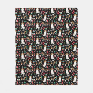 Christmas Beagle Throw Blanket