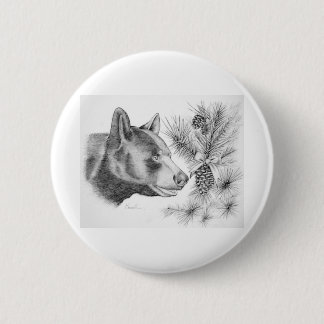 Christmas Bear 6 Cm Round Badge