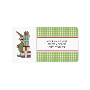 Christmas Bear Address Mailing Labels