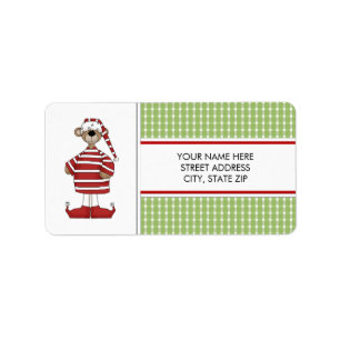 Christmas Bear Address Mailing Labels