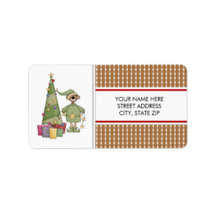 Christmas Bear Address Mailing Labels