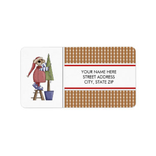 Christmas Bear Address Mailing Labels