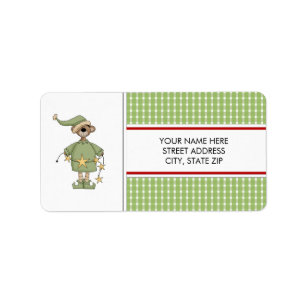 Christmas Bear Address Mailing Labels