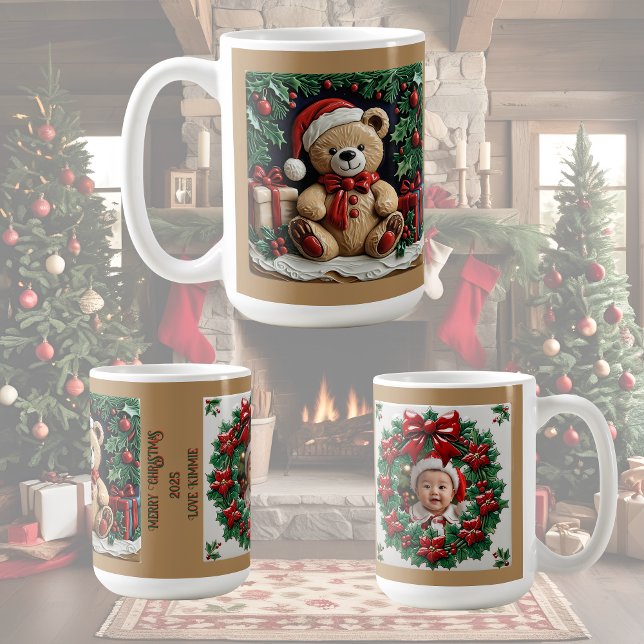 Christmas Bear and Presents Customisable Coffee Mu Mug (Creator Uploaded)