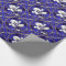 Christmas Bear Blue and Gold Wrapping Paper