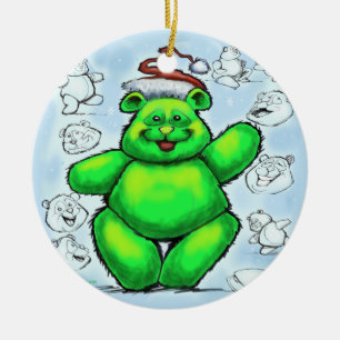 Christmas Bear Ceramic Tree Decoration