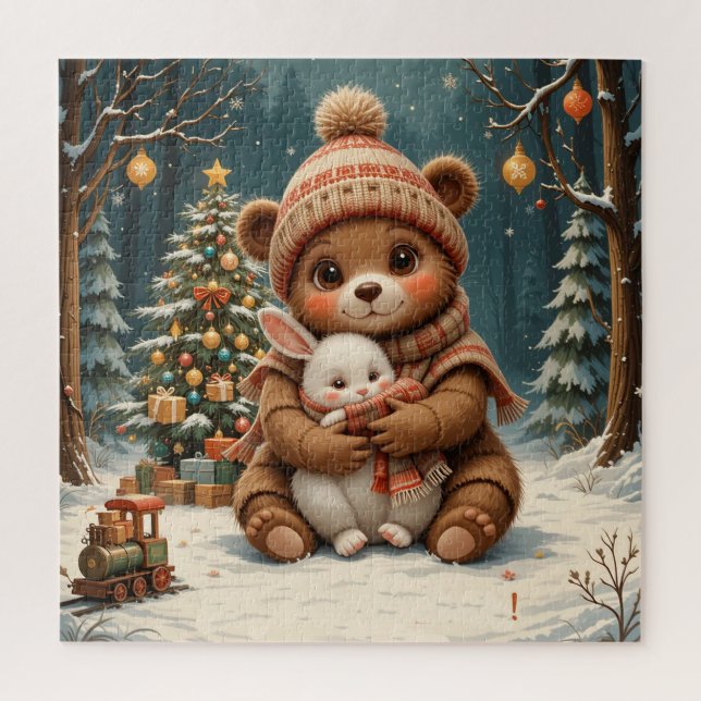 🌸 Christmas Bear Cosy Glow Home Style 🌸 Jigsaw Puzzle (Vertical)