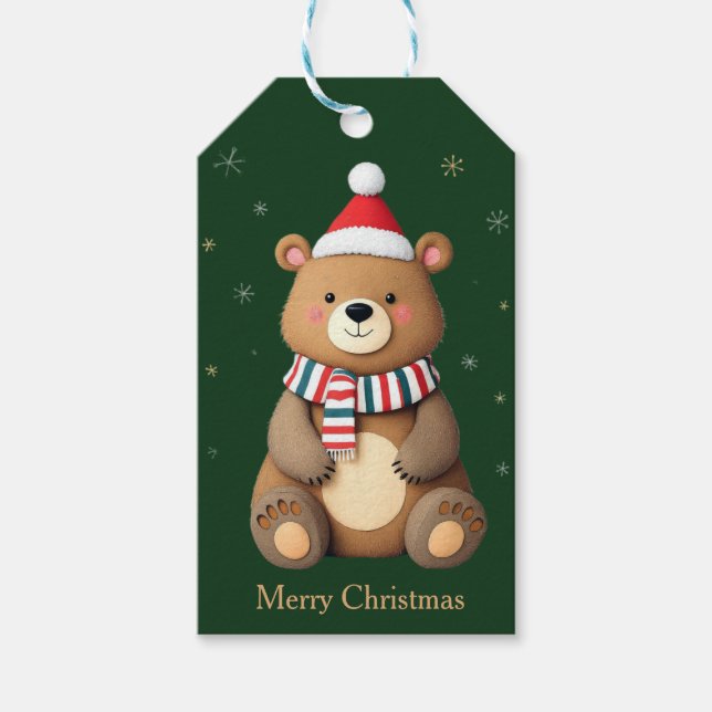 Christmas Bear Gift Tags (Front)