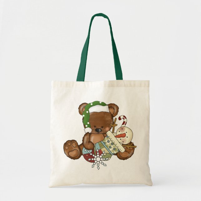 Christmas Bear Holiday tote bag (Front)