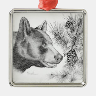 Christmas-Bear-Merry Christmas Metal Tree Decoration