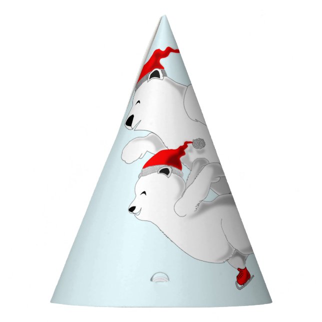 Christmas Bear Paper Party Hat (Left)