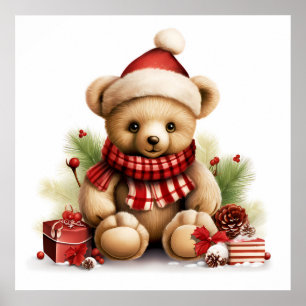 Christmas Bear Poster