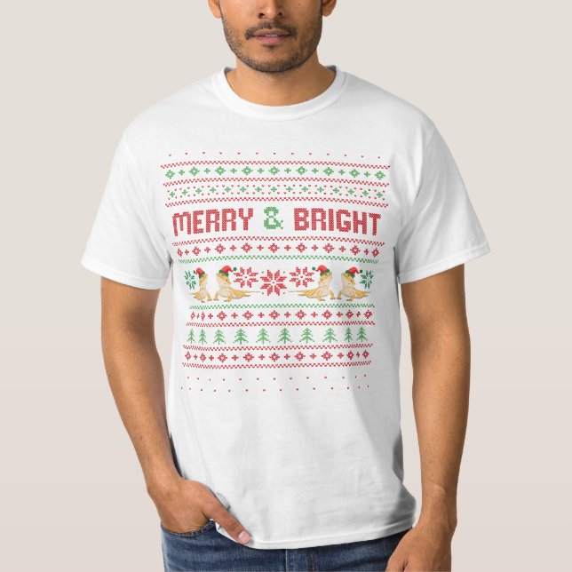 Christmas Bearded Dragon T-Shirt (Front)