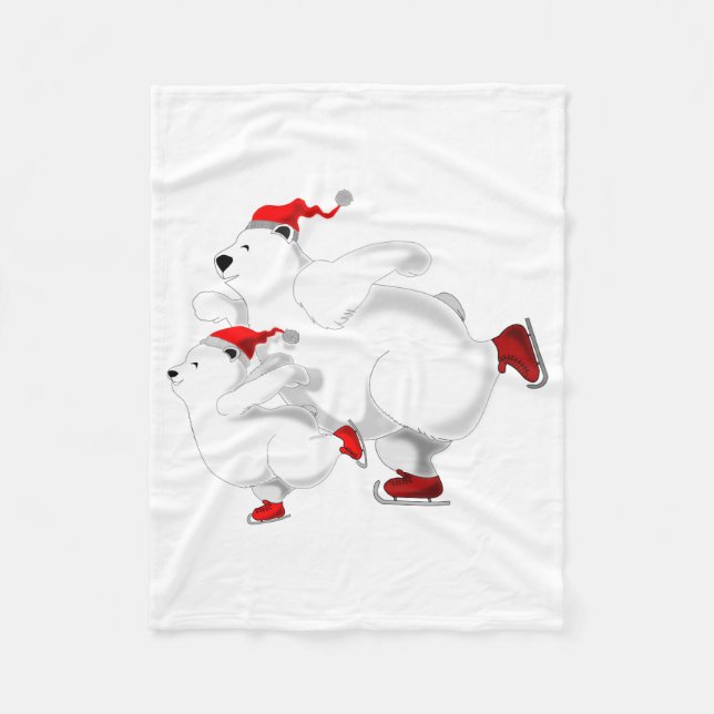 Christmas Bears Baby Fleece Blanket (Front)