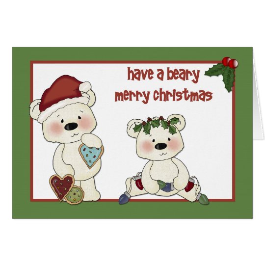 Christmas Bears Greeting Card