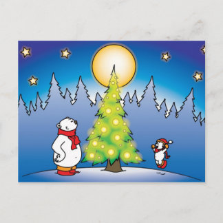 Christmas Bears Holiday Postcard