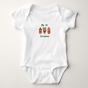 Christmas Bears My 1st Christmas baby bodysuit