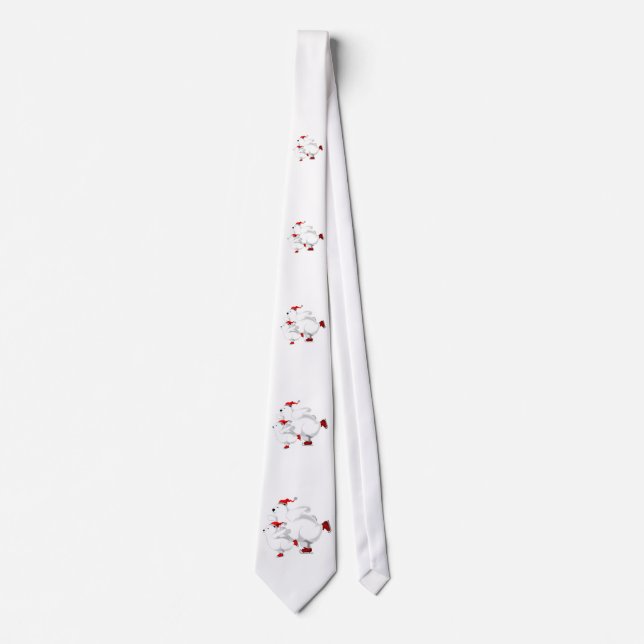 Christmas Bears Neck Tie - Your Colours (Front)