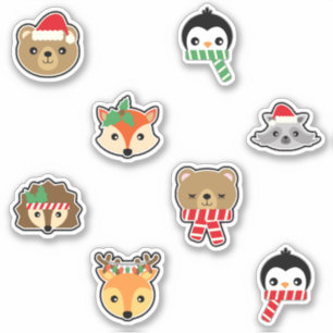 Christmas Bears Penguins Fox Racoon Lion Deer