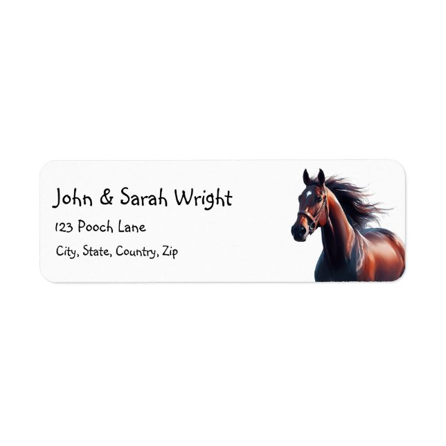 Christmas Beautiful Brown Horse & Wreath (Front)