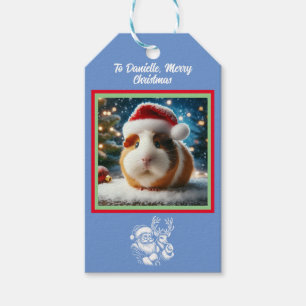  Christmas Beautiful Guinea Pig  Gift Tags