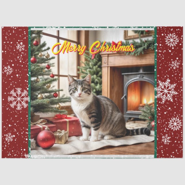 Christmas Beautiful Holiday Old Collection Tissue Paper (Front)