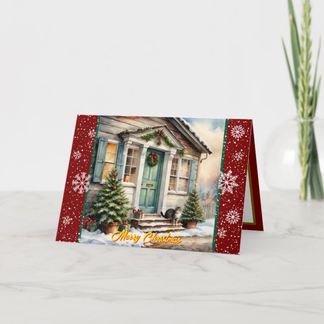 Christmas Beautiful Holiday Trendy Collection Card (Front)