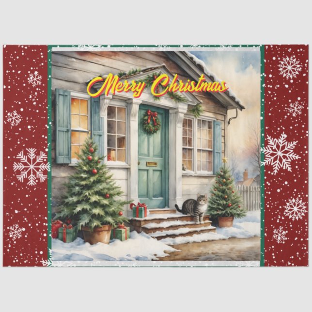 Christmas Beautiful Holiday Trendy Collection Tissue Paper (Front)